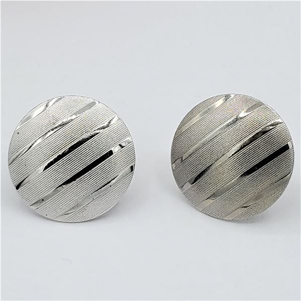 Sterling Silver Disc Earrings