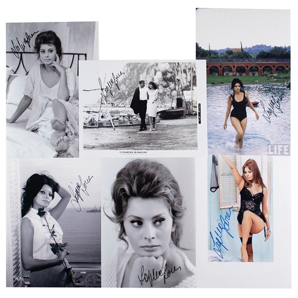 Sophia Loren (5) Signed Photographs