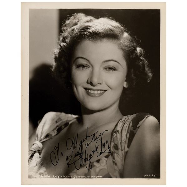 Myrna Loy Signed Photograph
