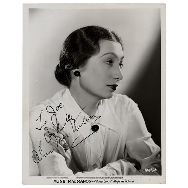 Aline MacMahon Signed Photograph
