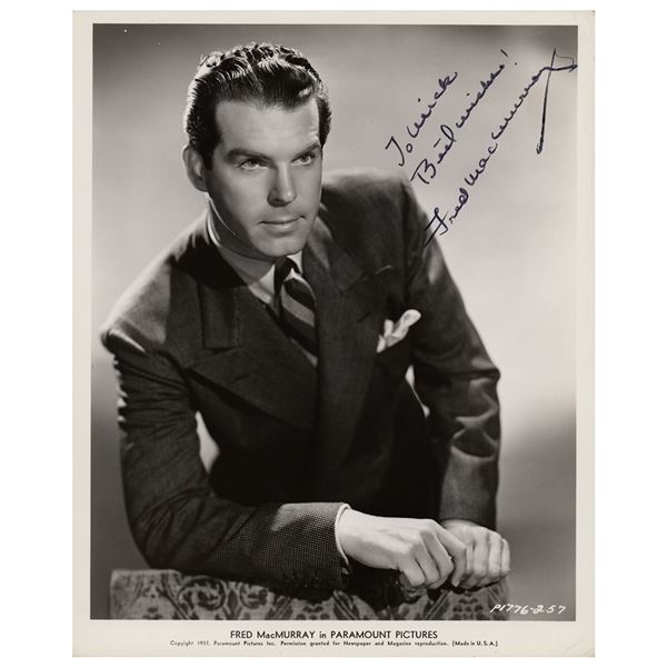 Fred MacMurray Signed Photograph