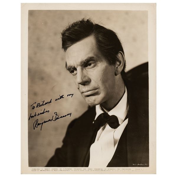 Ramond Massey Signed Photograph