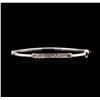 Image 1 : 14KT White Gold 0.68 ctw Diamond Bangle Bracelet