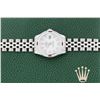 Image 4 : Rolex Ladies Stainless Steel White Diamond & Ruby Datejust Wristwatch With Box