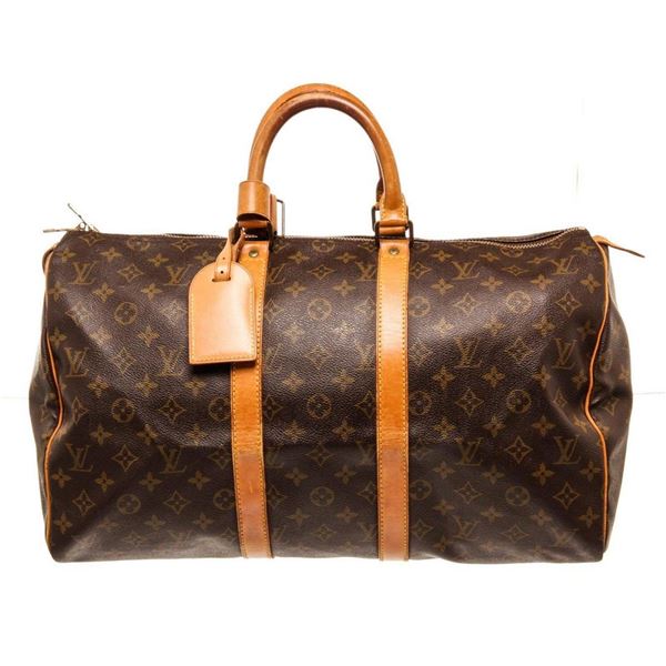 Louis Vuitton Brown Monogram Keepall 45cm Travel Bag