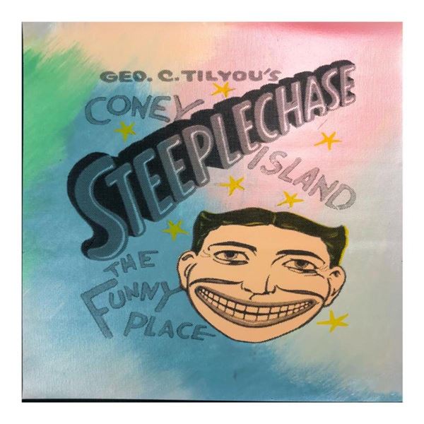 Steepechase, Coney Island by Steve Kaufman (1960-2010)