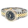 Image 7 : Rolex Mens 2 Tone Black 2.75 ctw Princess Cut Diamond Datejust 36MM Wristwatch