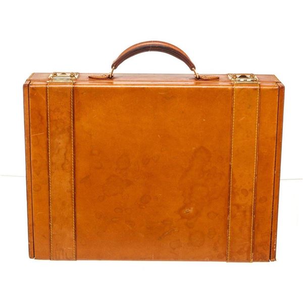 Louis Vuitton Orange Vintage Trunk Luggage Travel Bag