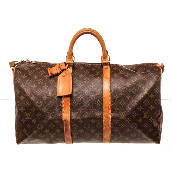 Louis Vuitton Brown Monogram Keepall 50cm Travel Bag