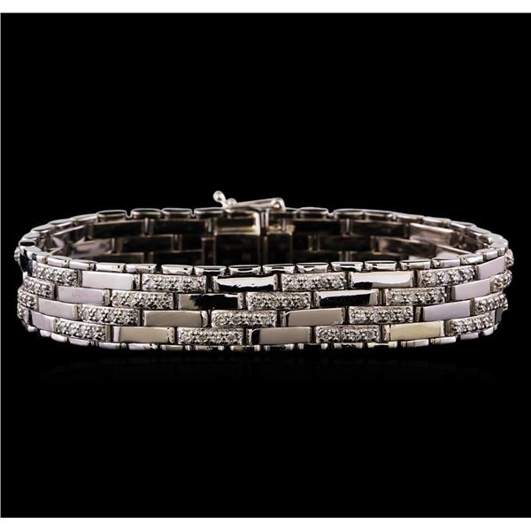 3.52 ctw Diamond Bracelet - 14KT White Gold