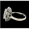 Image 3 : 4.96 ctw Aquamarine, Sapphire and Diamond Ring - 14KT White Gold
