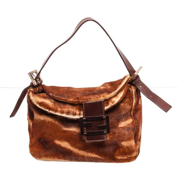 Fendi Brown Mamma Baguette Hobo Bag
