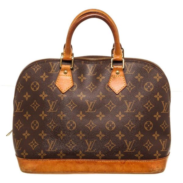 Louis Vuitton Brown Monogram Canvas Alma MM Satchel Bag