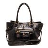 Image 1 : Prada Black Lambskin Leather Tote bag
