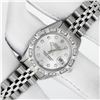 Image 2 : Rolex Ladies Stainless Steel Silver Star Pyramid Diamond Datejust Wristwatch