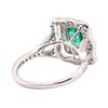 Image 3 : 1.46 ctw Emerald and Diamond Ring - Platinum