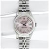 Image 3 : Rolex Ladies 26 Stainless Steel Pink Diamond Oyster Perpetual Datejust Wristwatc