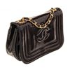 Image 2 : Chanel Black Caviar Leather CC Samll Full Flap Shoulder Bag