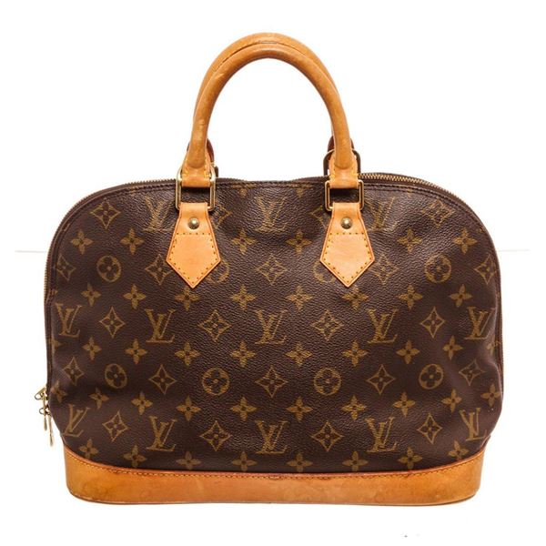 Louis Vuitton Brown Alma MM Satchel Bag