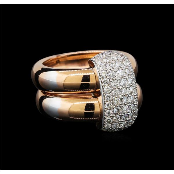 0.83 ctw Diamond Ring - 14KT Rose and White Gold