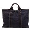 Image 1 : Hermes Navy Canvas Leather Herline GM Tote Bag