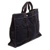 Image 3 : Hermes Navy Canvas Leather Herline GM Tote Bag