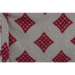 Red & White Chenille Bedspread