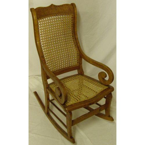 Tiger & Birds Eye Maple Rocking Chair