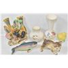 Image 1 : LOT OF HANDPAINTED GLASS ORNAMENTS & S+P