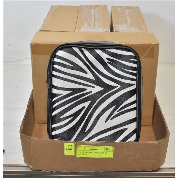 LOT OF 4 JEWELLERY CASES BY PRESERVE