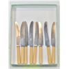 Image 1 : SET OF 8 VINTAGE "BONE-HANDLED" KNIVES