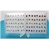 Image 1 : 8)  LOT OF 40 HYPOALLERGENIC CRYSTAL STUD