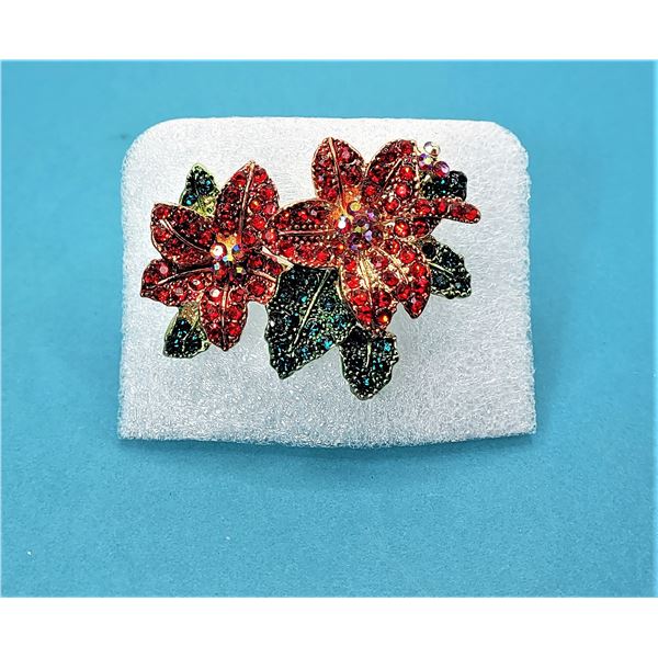 10)  GOLD TONE WITH RED, BLUE AND GREEN