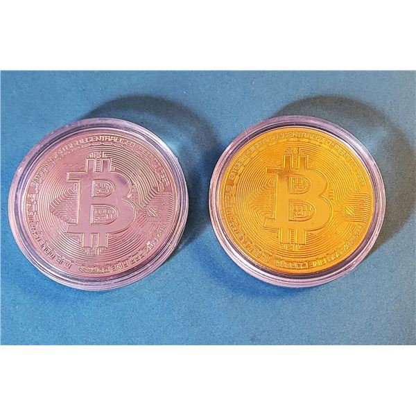 12)  LOT OF 2 ENCAPSULATED BIT COINS, ONE