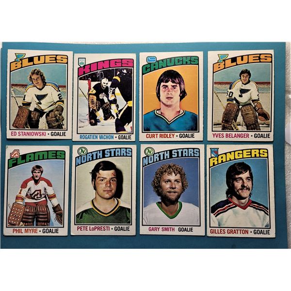 25)  LOT OF 8 OPC VINTAGE HOCKEY TRADING
