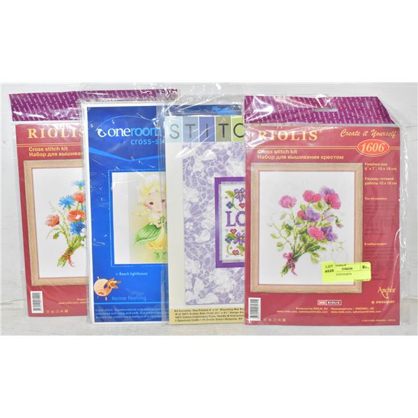 5 CROSS STITCH KITS
