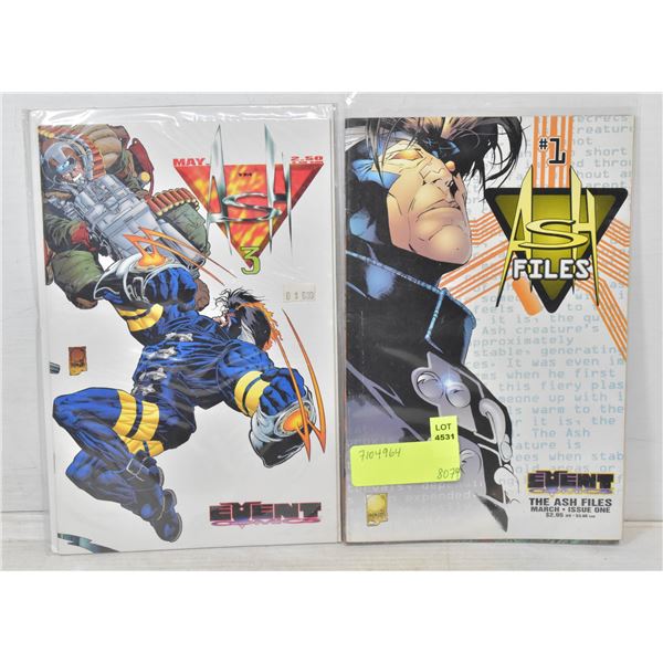 LOT OF 3 ASH FILES COMIC BOOKS