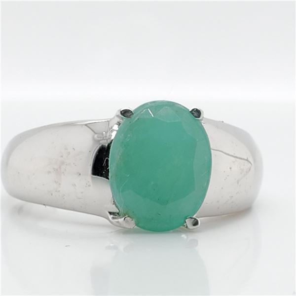 EC129-137 SILVER SAKOTA EMERALD(2.5CT) RING