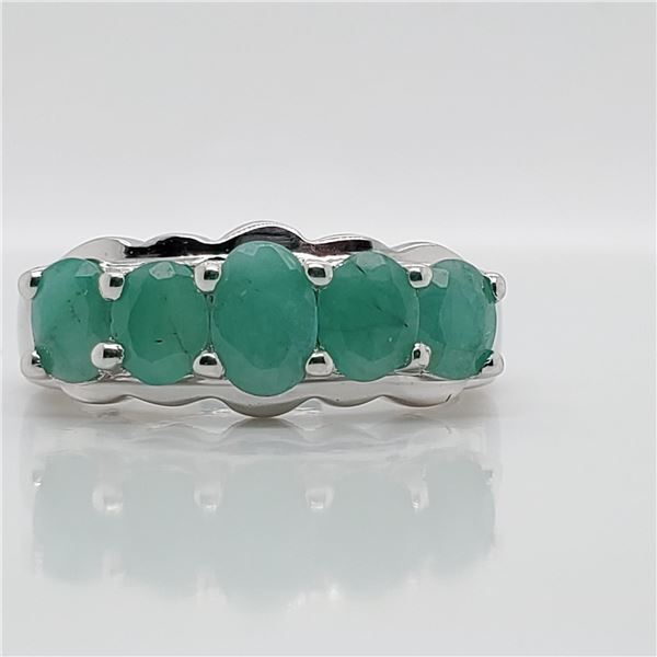 EC129-116 SILVER SAKOTA EMERALD(1.5CT) RING