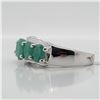 Image 2 : EC129-116 SILVER SAKOTA EMERALD(1.5CT) RING