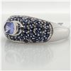 Image 2 : EC129-105 SILVER TANZANITE&SAPPHIRE(1.5CT) RING