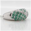 Image 3 : EC129-148 SILVER SAKOTA EMERALD(0.9CT) RING