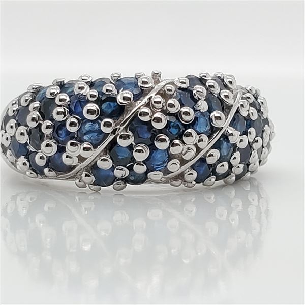 EC129-146 SILVER BLUE SAPPHIRE(1.6CT) RING