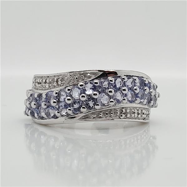 EC129-131 SILVER TANZANITE(1CT) RING