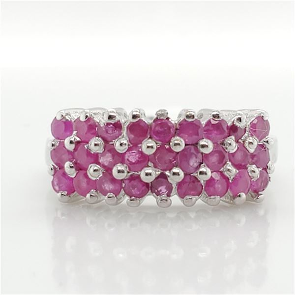 EC129-110 SILVER RUBY(0.8CT) RING