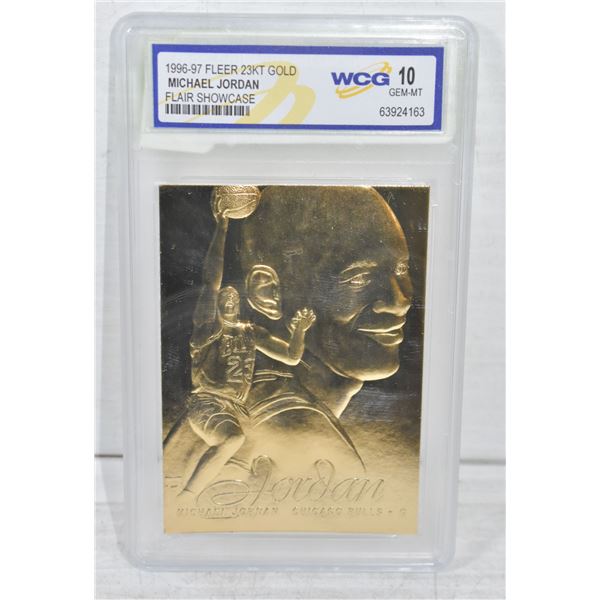 WCG GRADED 10 MINT 23KT GOLD MICHAEL JORDAN