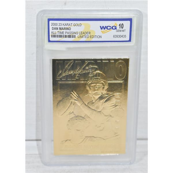 WCG GRADED 10 MINT 23KT GOLD DAN MARINO