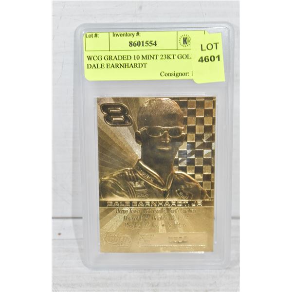 WCG GRADED 10 MINT 23KT GOLD DALE EARNHARDT