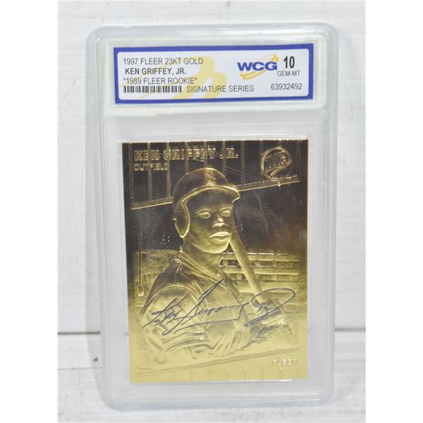 WCG GRADED 10 MINT 23KT GOLD KEN GRIFFEY JR