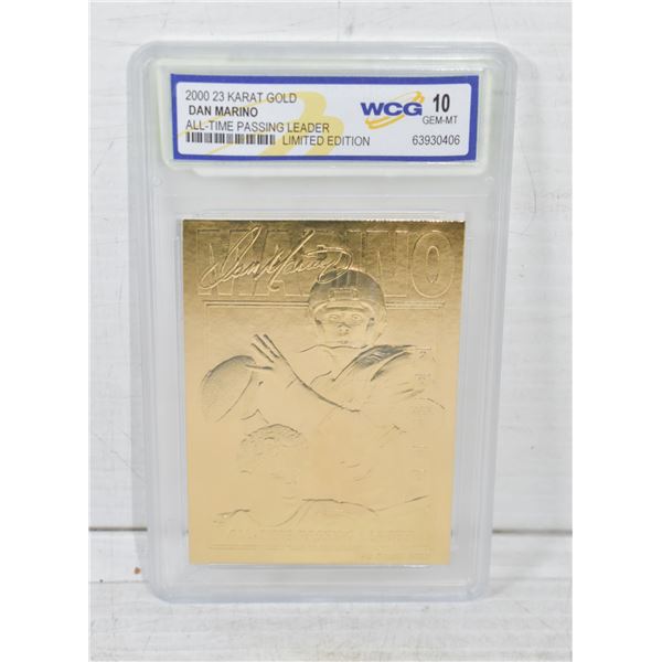 WCG GRADED 10 MINT 23KT GOLD DAN MARINO